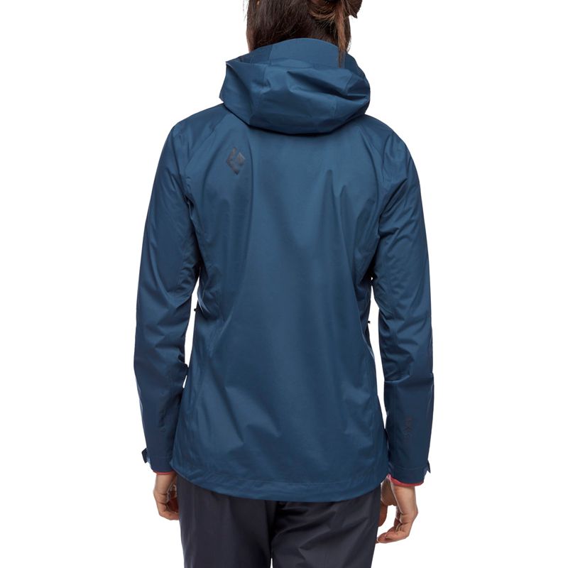 Chaquetas Black Diamond Stormline Stretch Rain Shell Mujer Azules | LGADNE-907