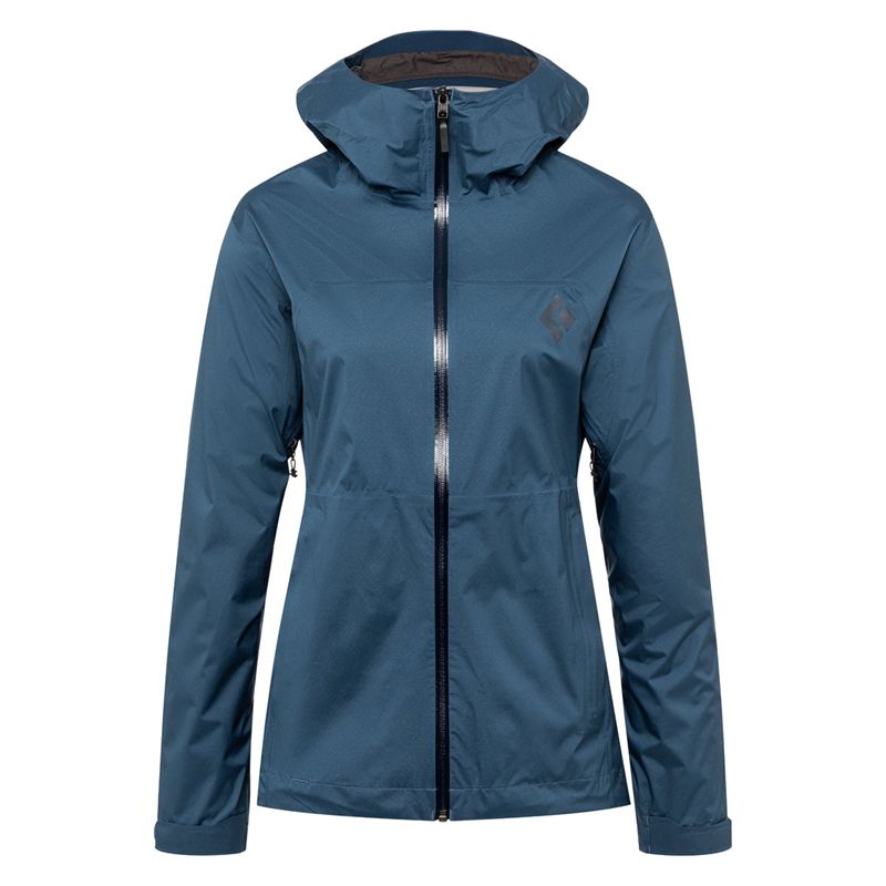 Chaquetas Black Diamond Stormline Stretch Rain Shell Mujer Azules | LGADNE-907