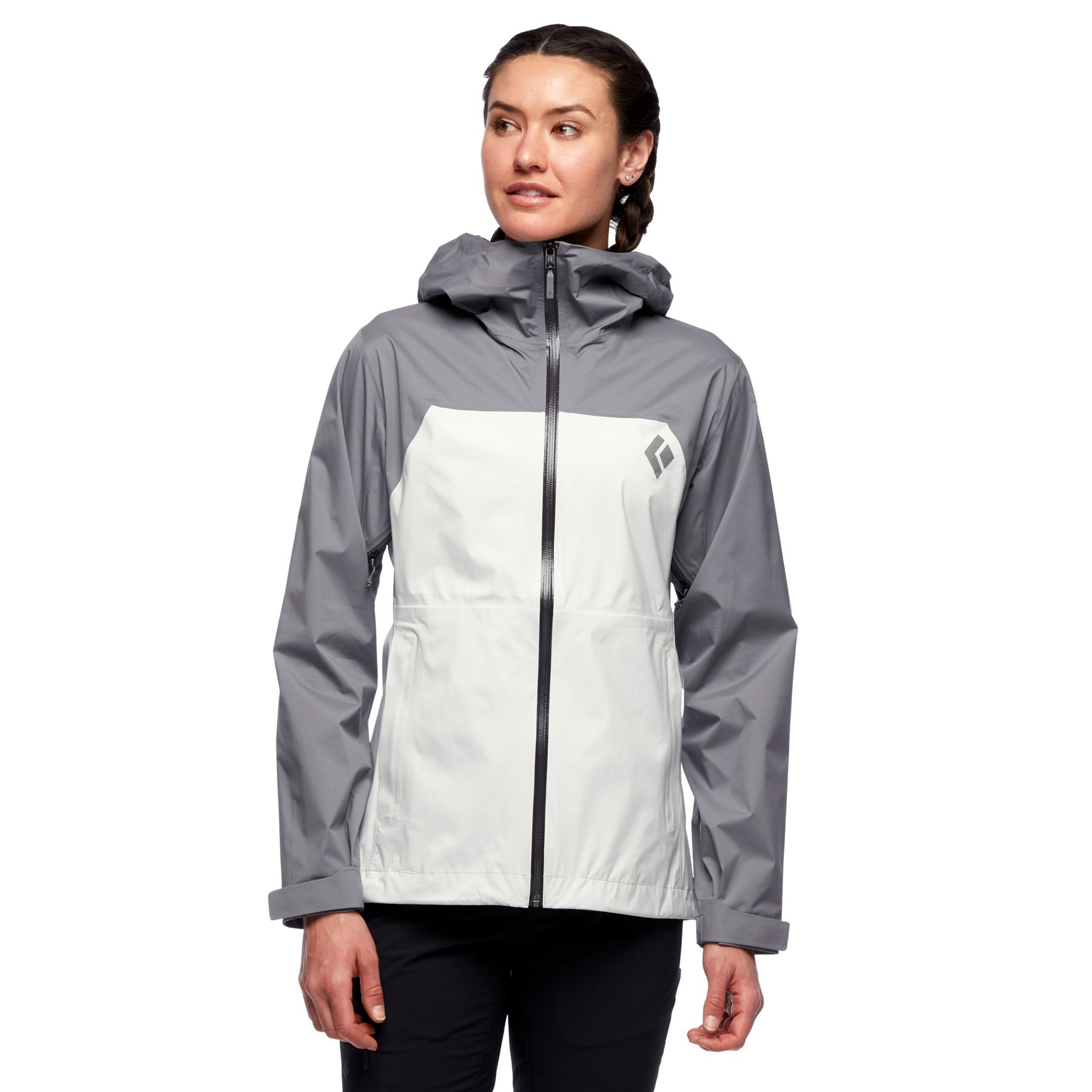 Chaquetas Black Diamond Stormline Stretch Rain Shell Mujer Gris Blancas | LXNWOA-509