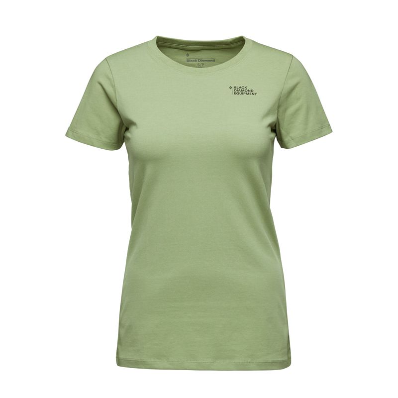 Tops Black Diamond Desert To Mountain SS Mujer Verde | GQAONX-568