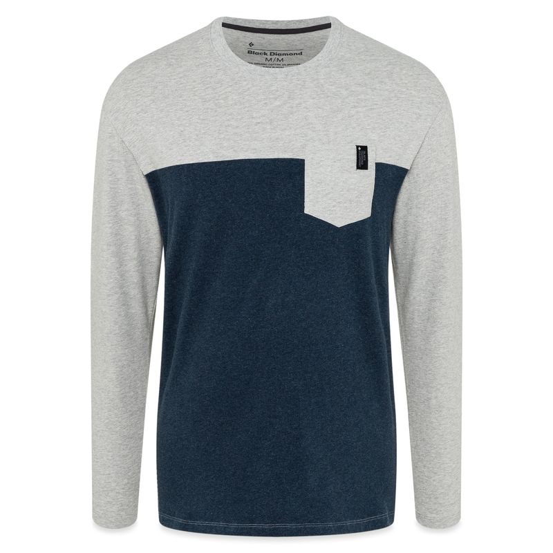 Tops Black Diamond LS Campus Hombre Gris | WLMIFC-980