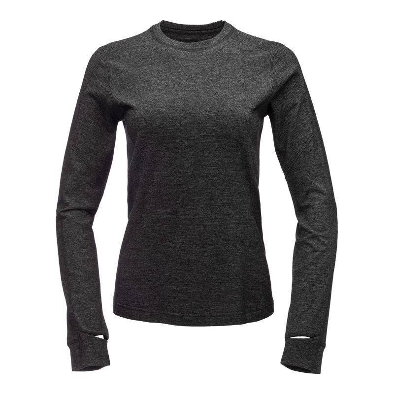 Tops Black Diamond Solution 150 Merino Base Crew Mujer Negras | TECQHF-915