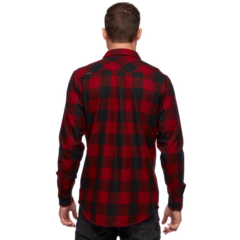 Tops Black Diamond Zodiac Flannel Hombre Rojas Oscuro | DZBGVH-517