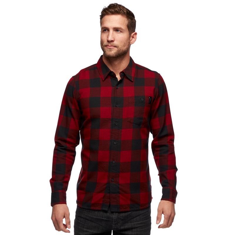 Tops Black Diamond Zodiac Flannel Hombre Rojas Oscuro | DZBGVH-517